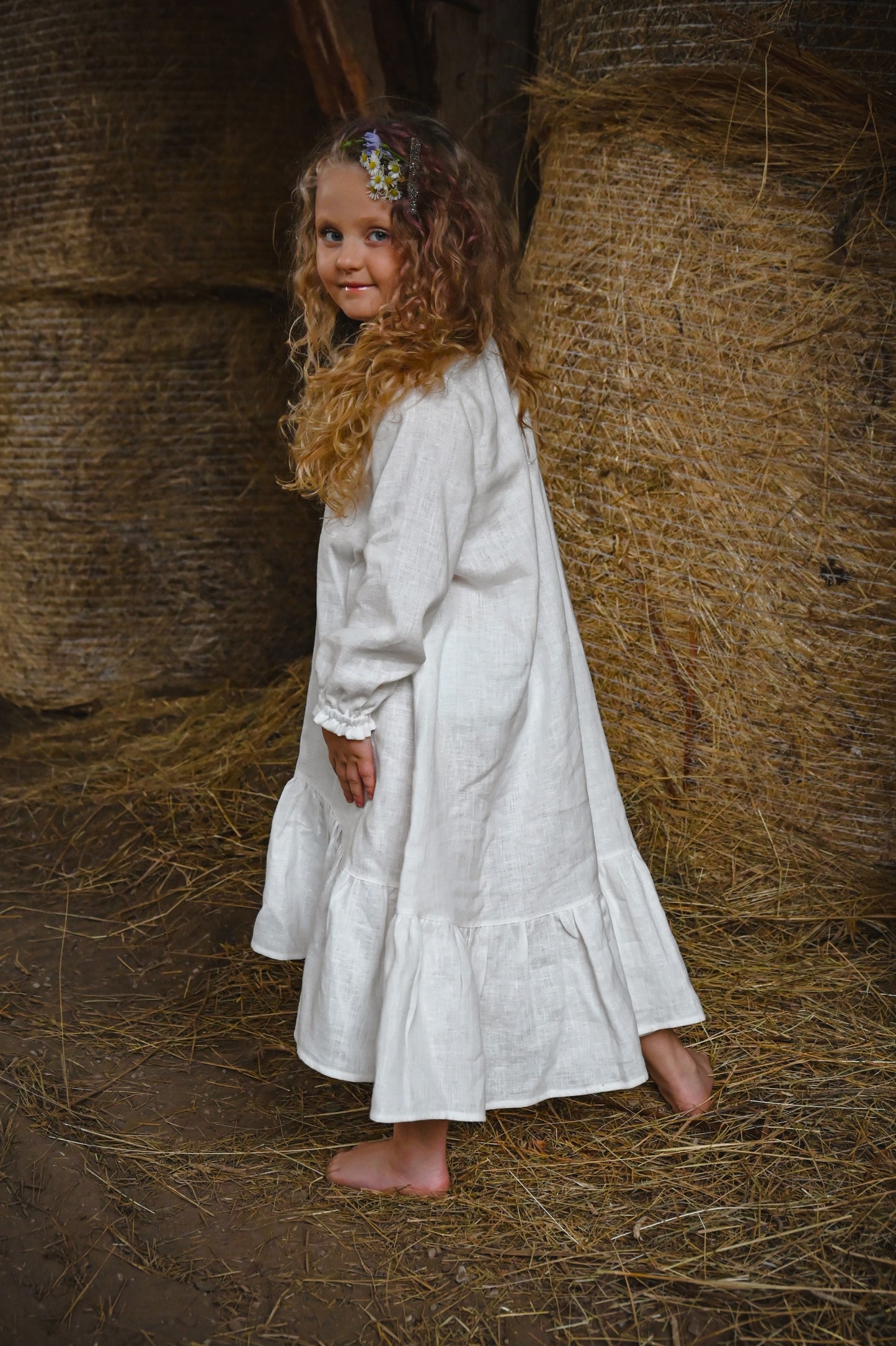 Girls dress BOHO, White