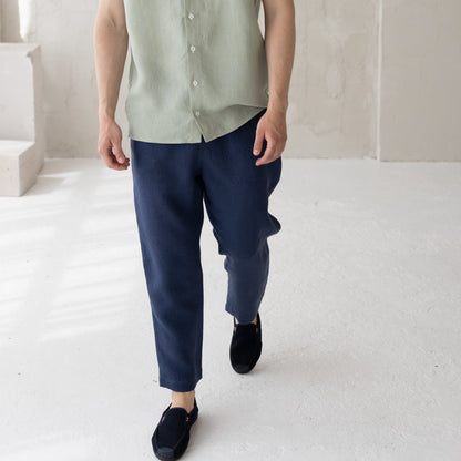 Casual tapered linen pants for Men