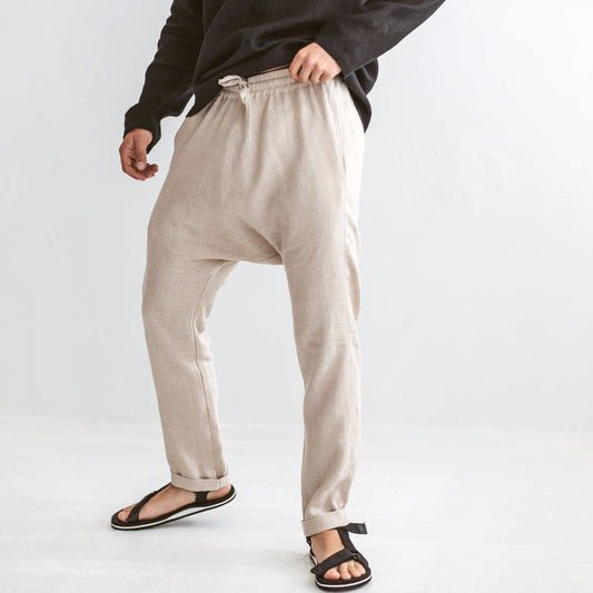 Men's Linen Harem Pants