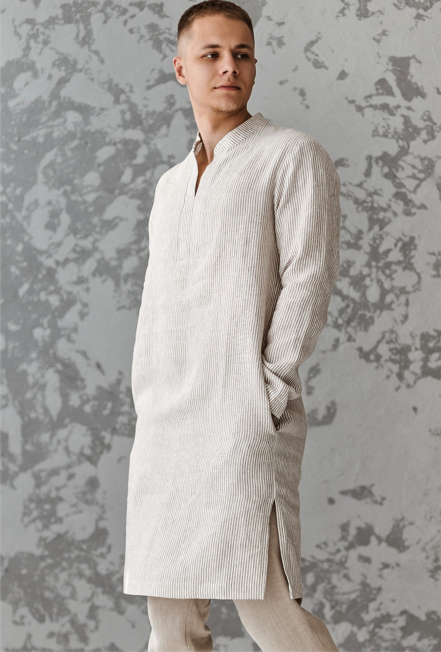 Linen Tunic Shirt for Men