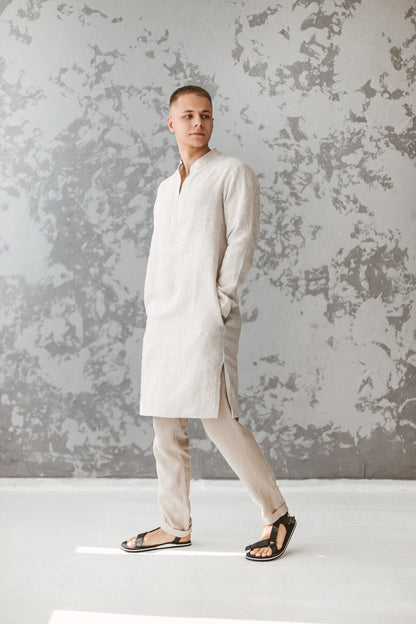 Linen Tunic Shirt for Men