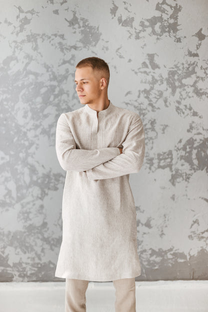 Linen Tunic Shirt for Men