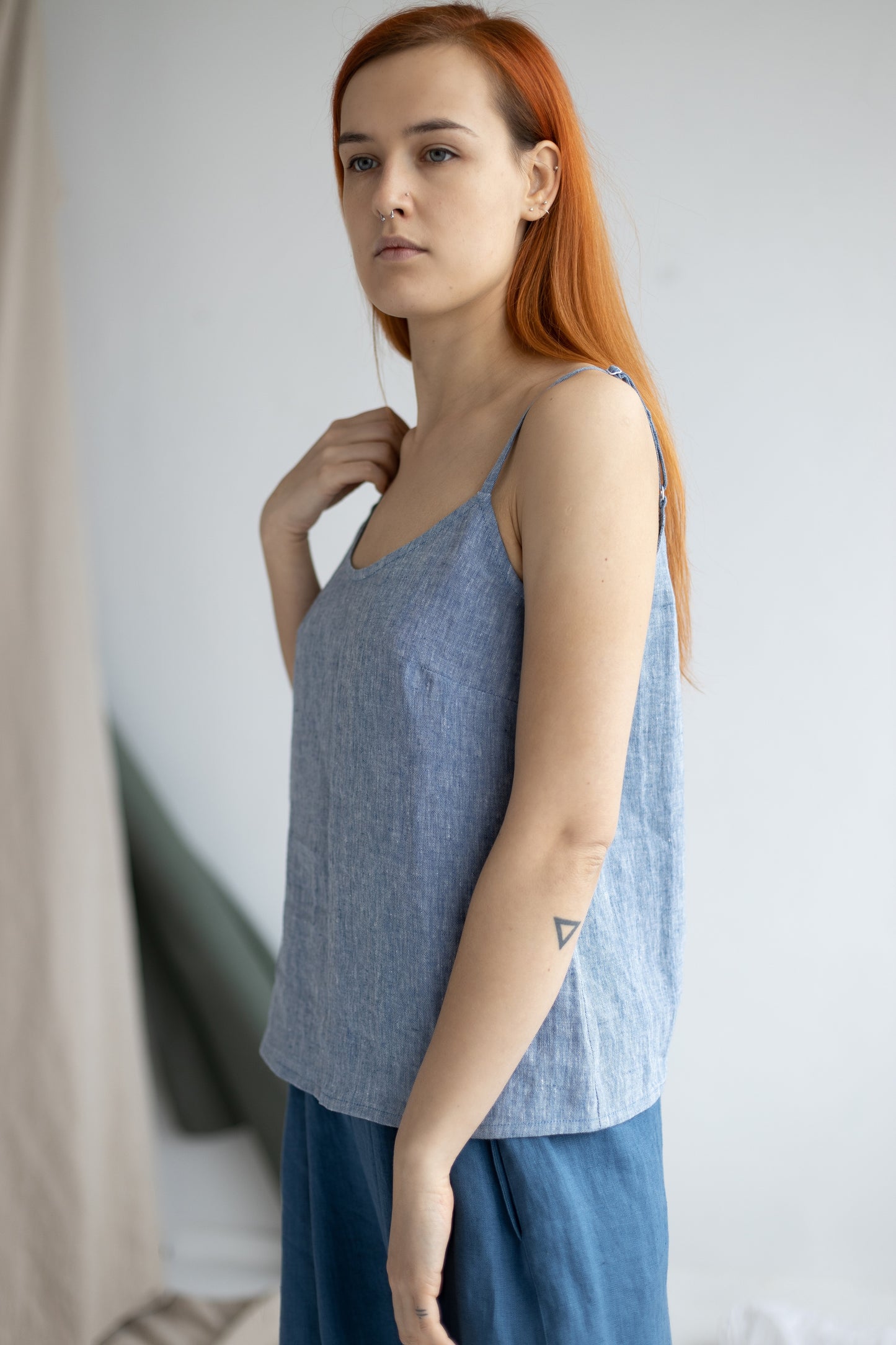 Soft Linen Slip Top