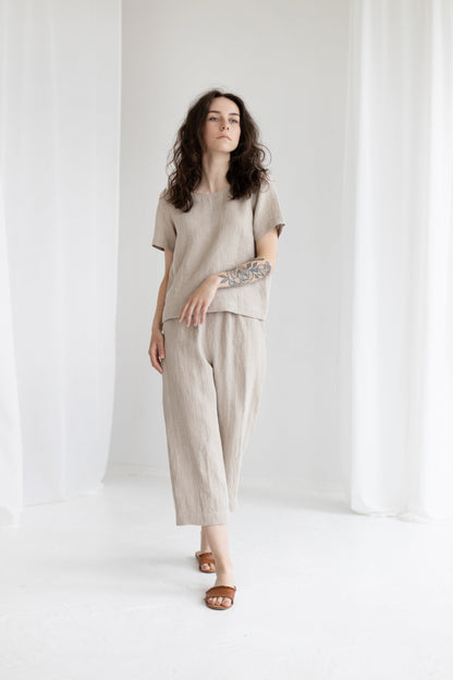 Women's Basic Linen Top