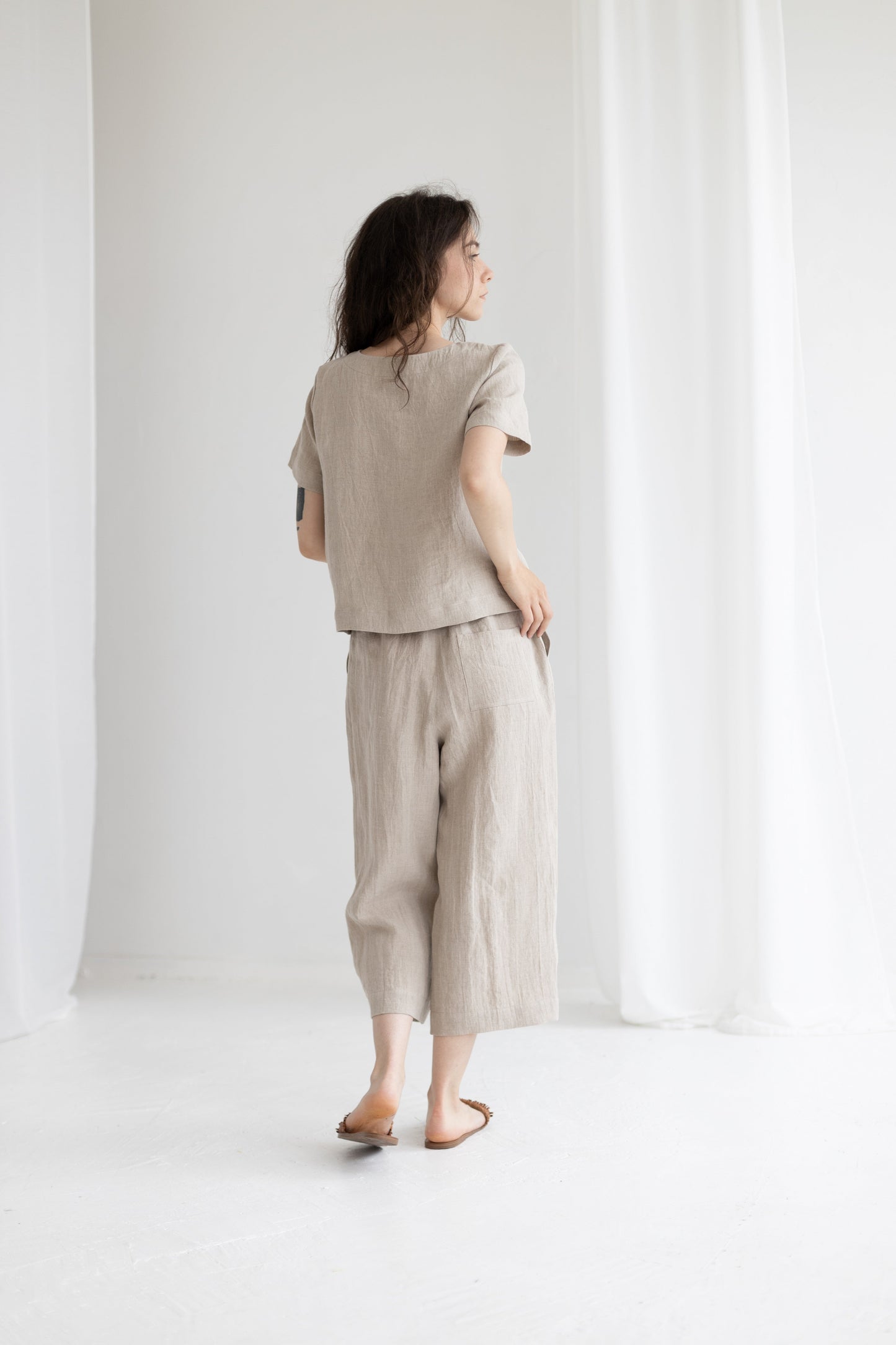 Women's Basic Linen Top