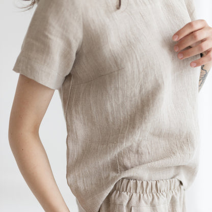 Women's Basic Linen Top