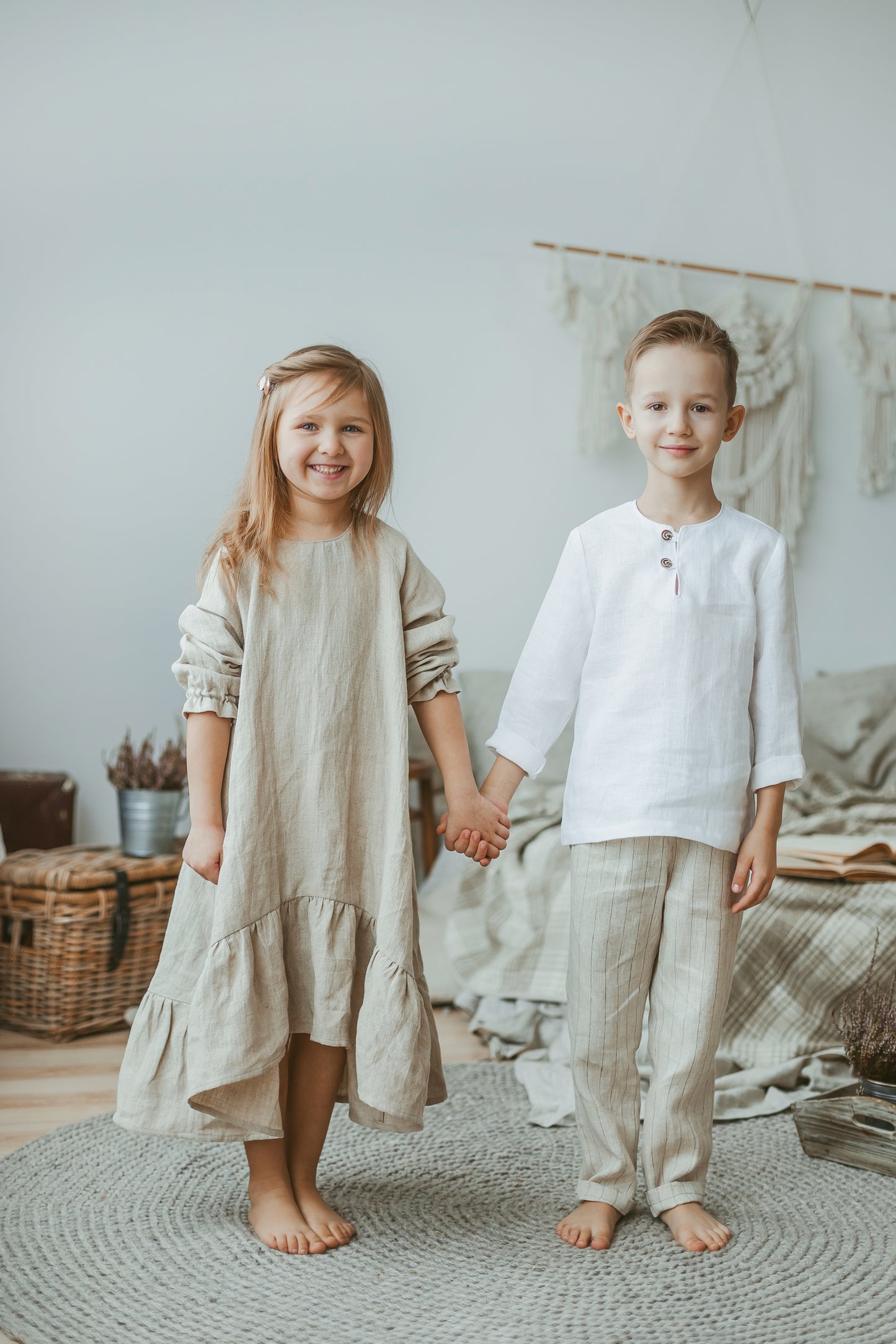 Girls dress BOHO, Natural