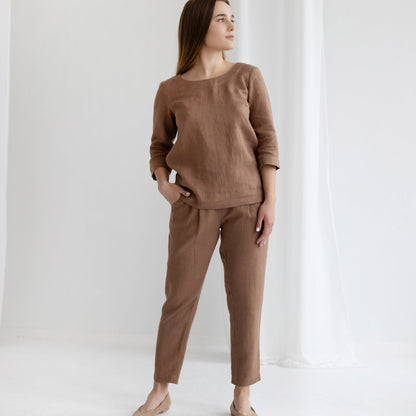 Women's linen top & pants set