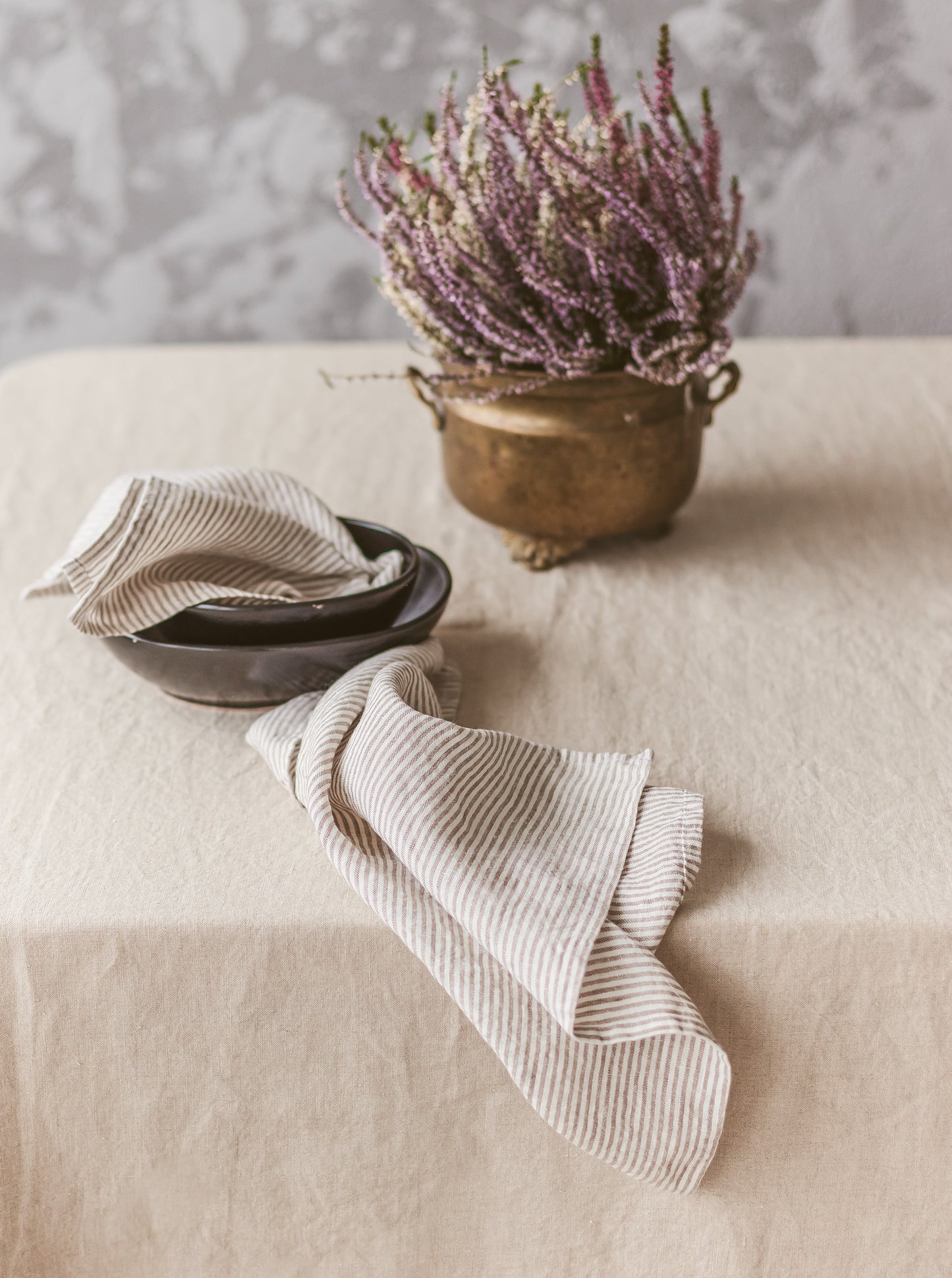 Striped Linen Napkins Set of 2