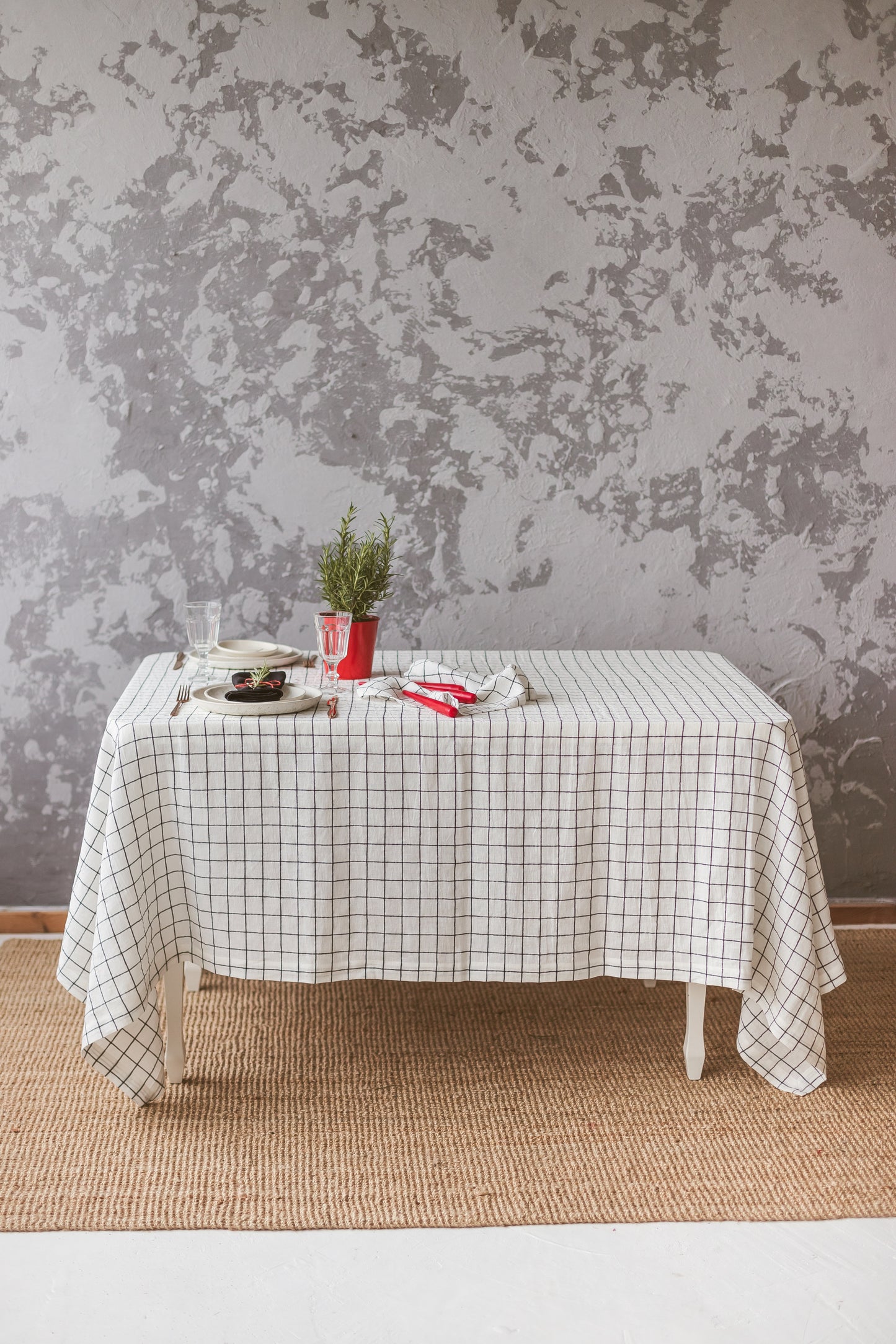 Linen tablecloth WIDE & REGULAR - Large windows