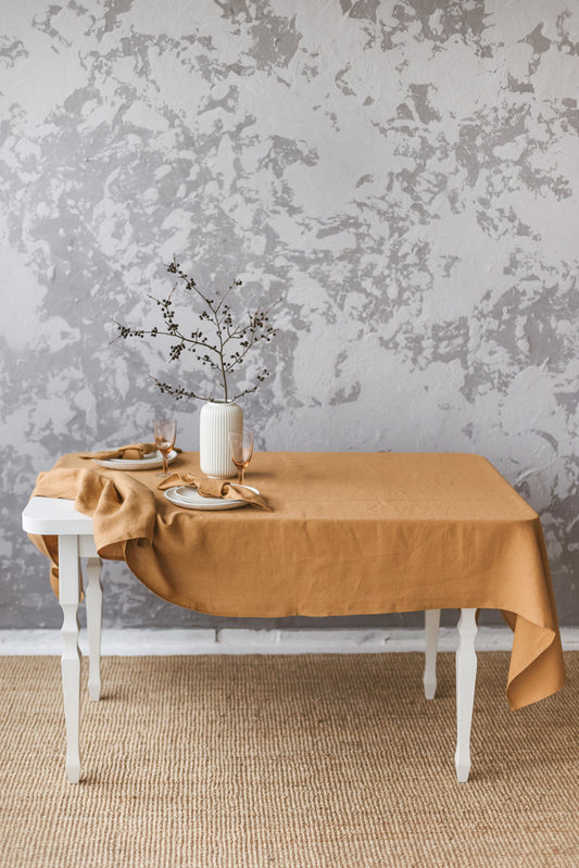 Linen tablecloth - Mustard