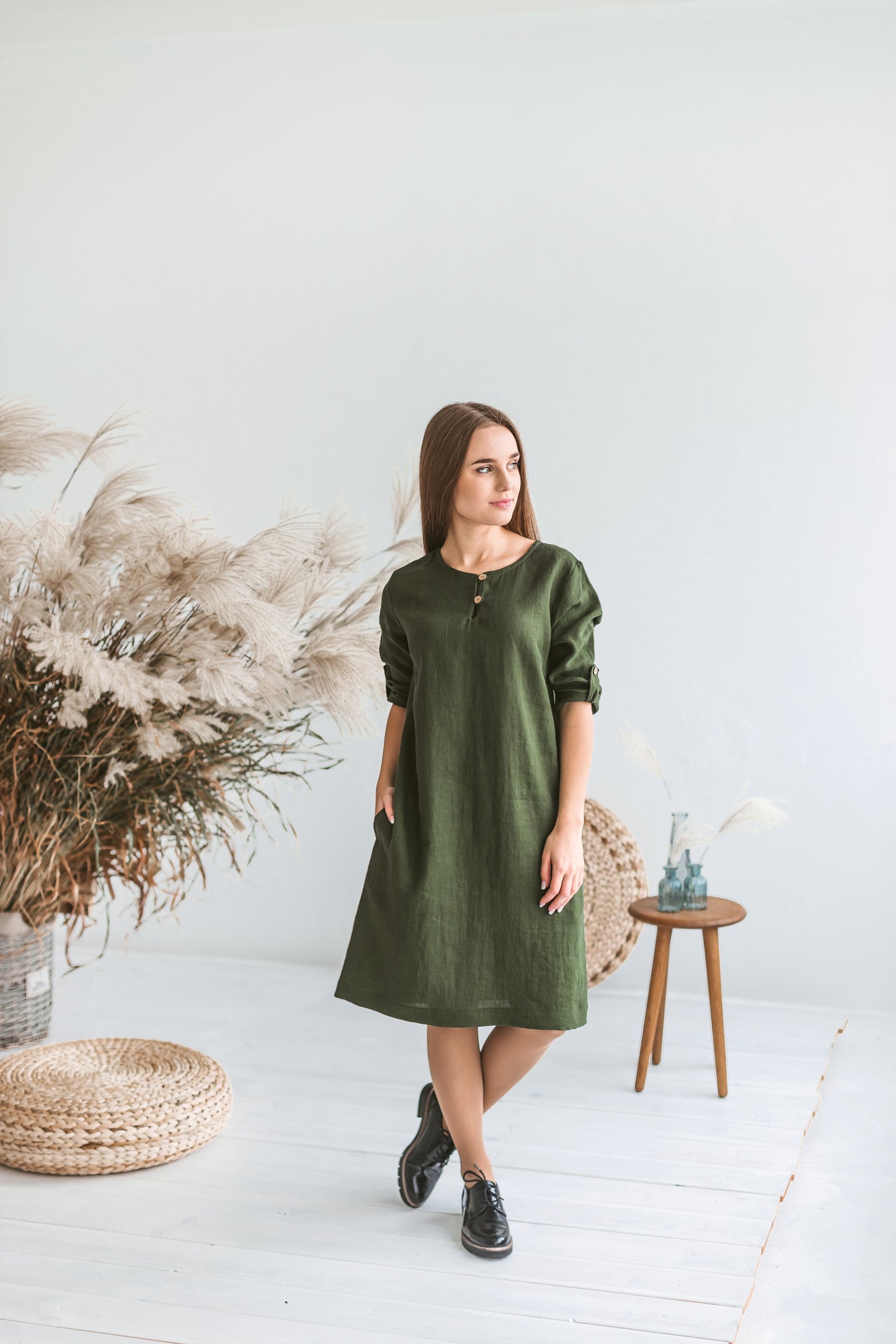 Women Linen Tunic Dress