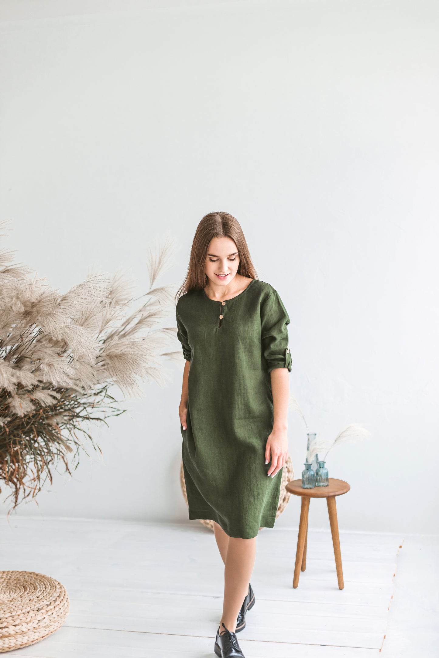 Women Linen Tunic Dress