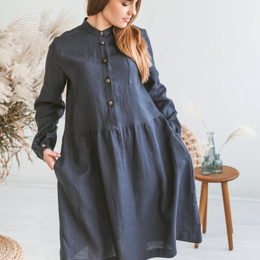 Linen Smock Dress