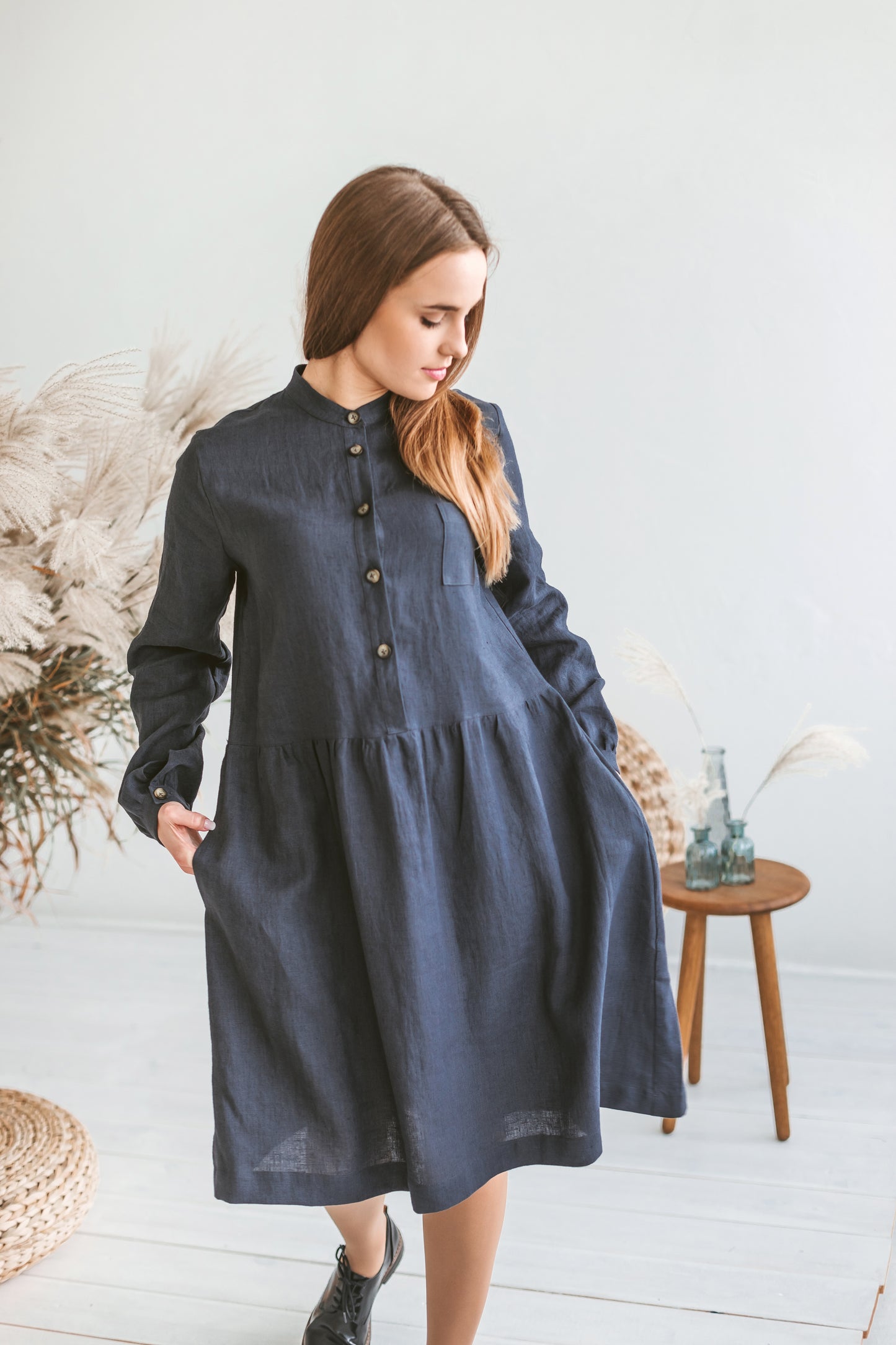 Linen Smock Dress