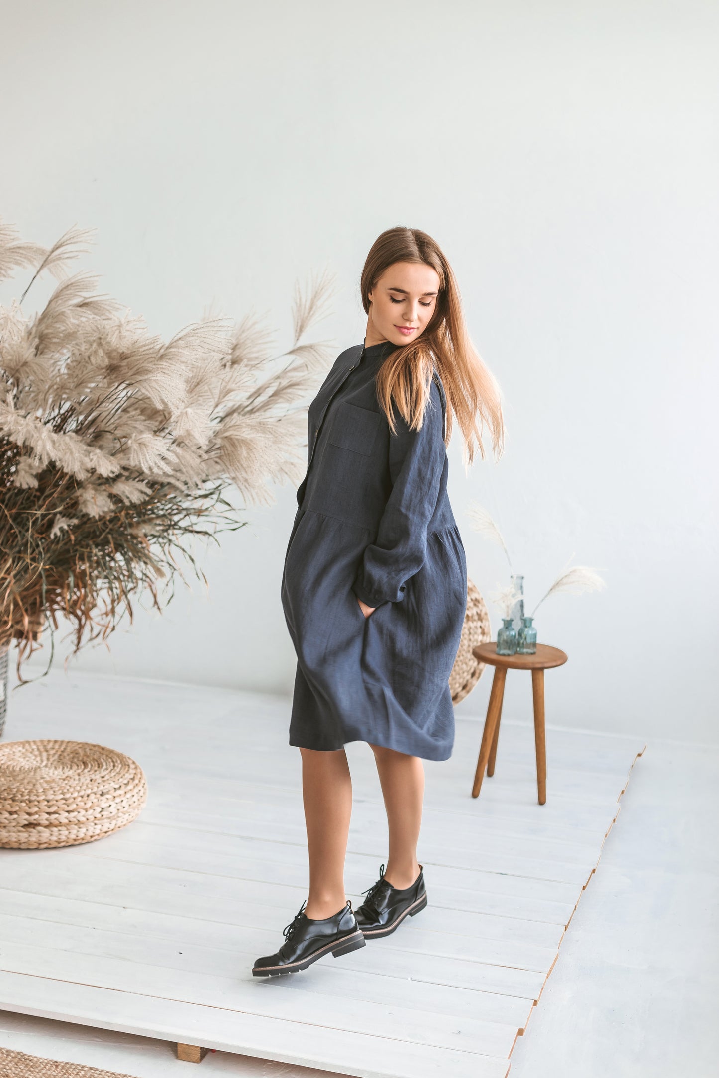 Linen Smock Dress