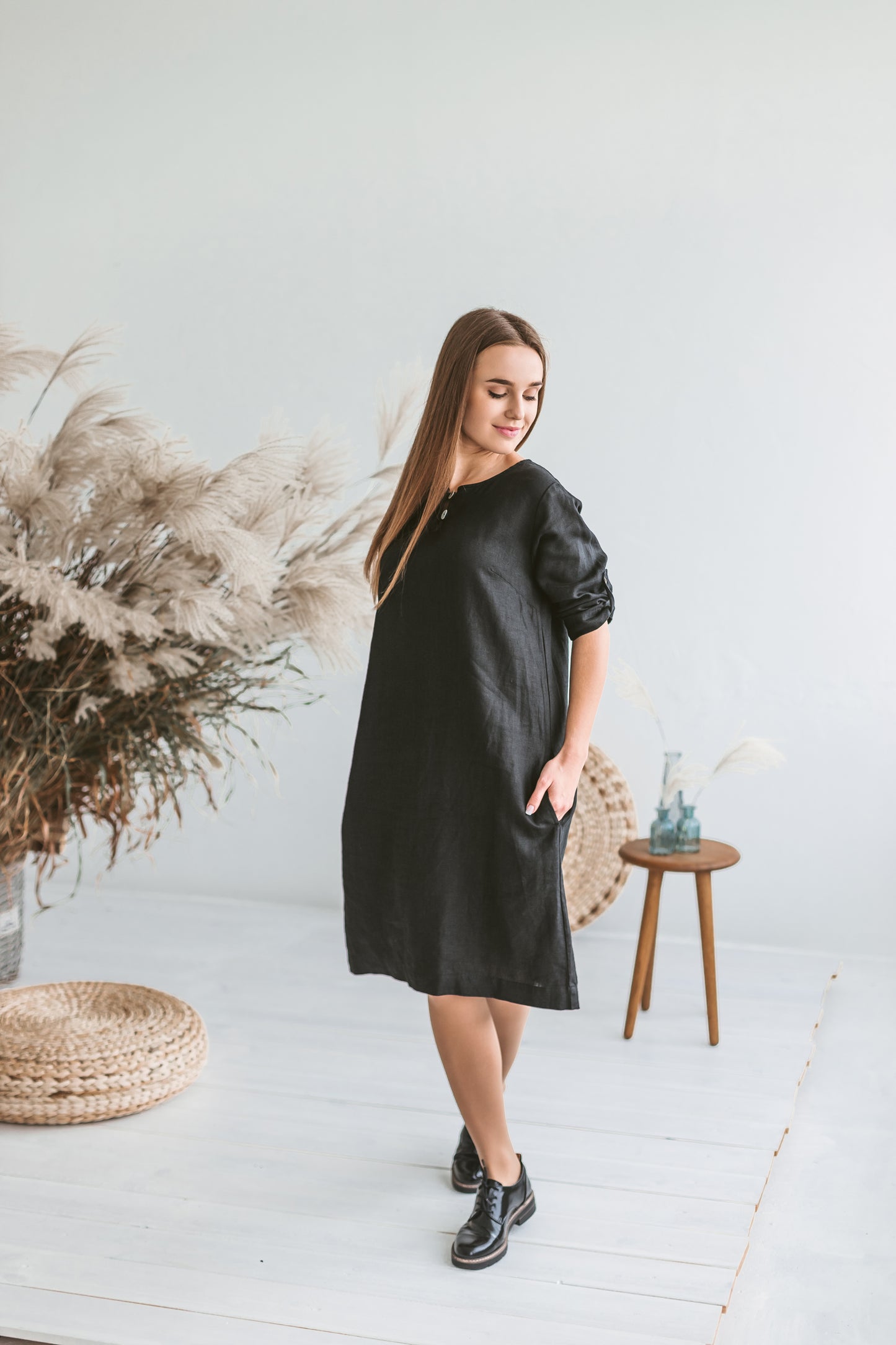 Women Linen Tunic Dress