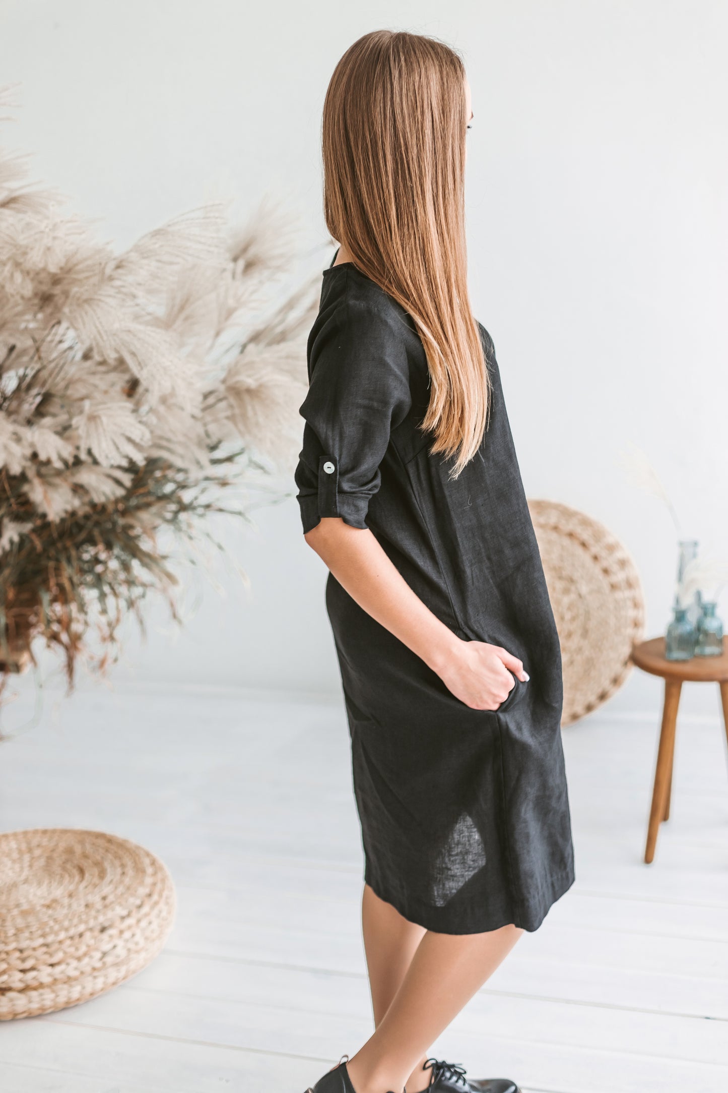 Women Linen Tunic Dress